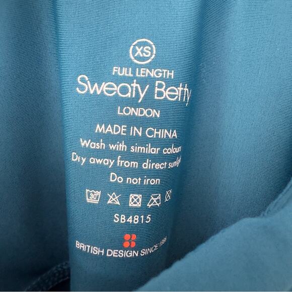 Sweaty Betty Full Length Athletic Leggings Stretch Logo High Waist Pocket Active - Picture 7 of 8